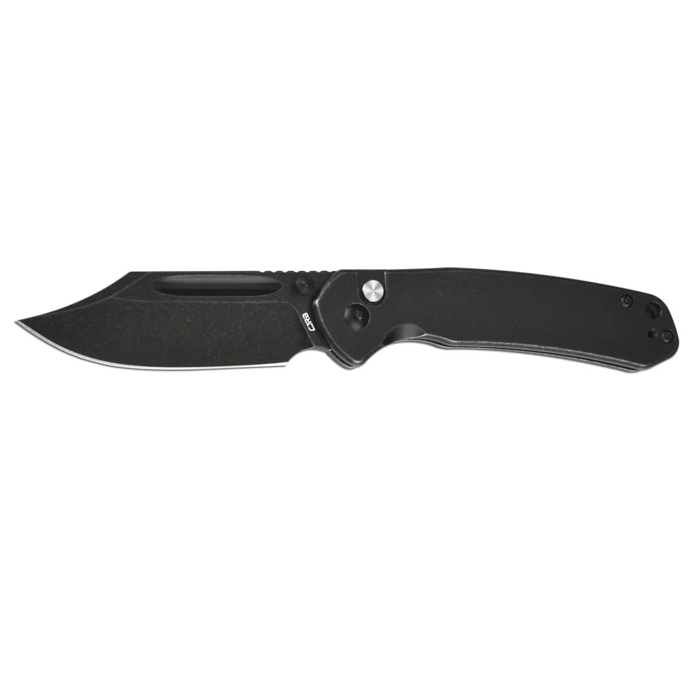 CJRB Pyrite Bowie, folding knife, AR-RPM9, Steel handle, Button Lock, J1942-BST