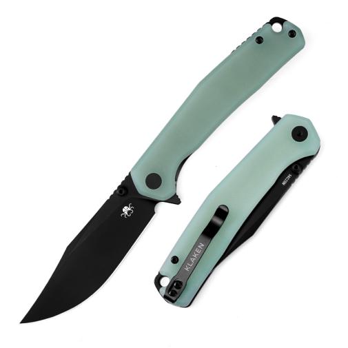Klaken The Lancet, folding knife, 14C28N, G10, Liner Lock, J335-jade-black