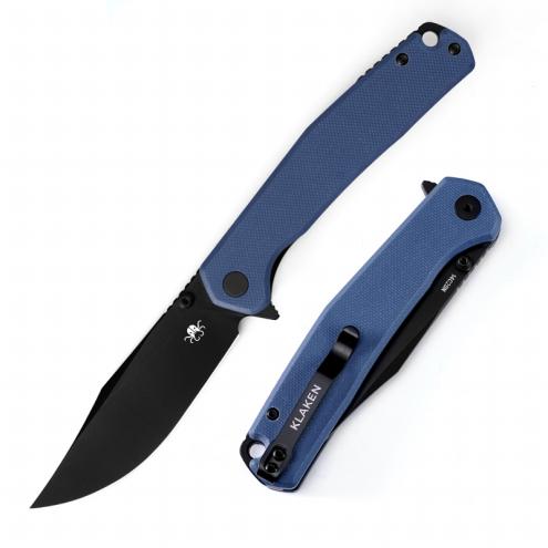 Klaken The Lancet, folding knife, 14C28N, G10, Liner Lock, J335-blue-black
